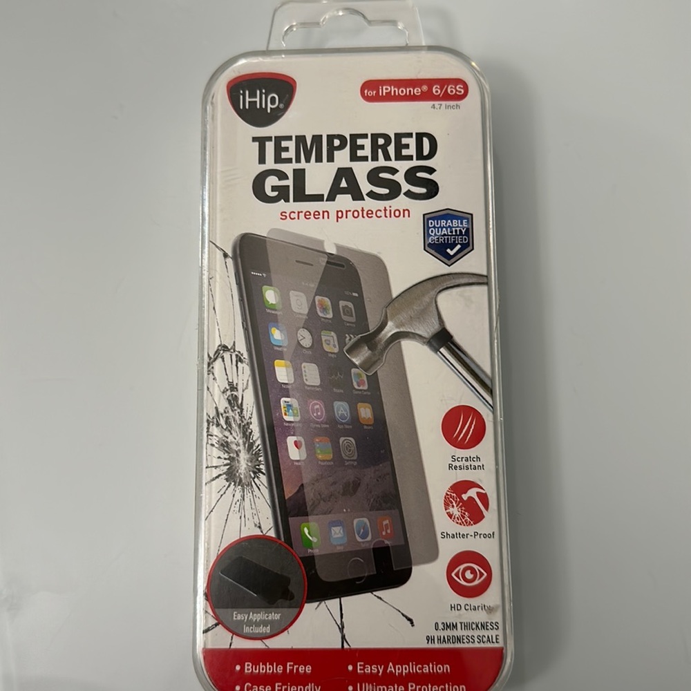 🆓FREE with purchase! iHip Tempered Glass Screen Protector NWT